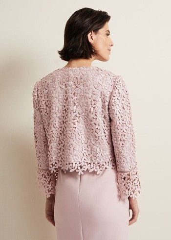 Phase Eight Daisy Lace Jackets Pink Australia | FA7516094